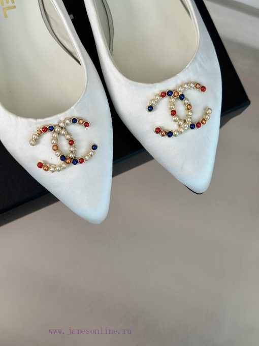 Chanel | Chanel 24P New Product ClassicDouble C-pointed back empty sandalsThe shoe upper is giy6o0xd - Image 8