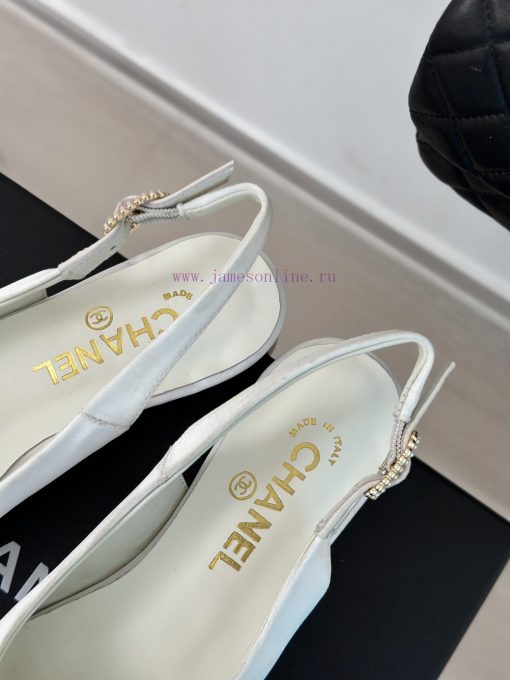 Chanel | Chanel 24P New Product ClassicDouble C-pointed back empty sandalsThe shoe upper is giy6o0xd - Image 9