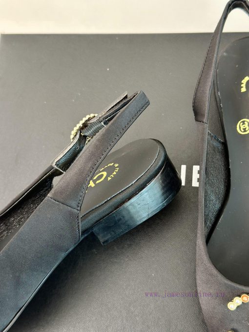 Chanel | Chanel 24P New Product ClassicDouble C-pointed back empty sandalsThe shoe upper is s88na4v4 - Image 7