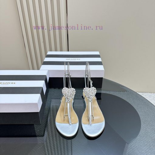 The mostAQUAZURA Flat Bottom Big Pineapple Water Diamond Mesh Decorative High Heels2024 spririqglsvu - Image 3