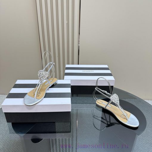 The mostAQUAZURA Flat Bottom Big Pineapple Water Diamond Mesh Decorative High Heels2024 spririqglsvu - Image 7