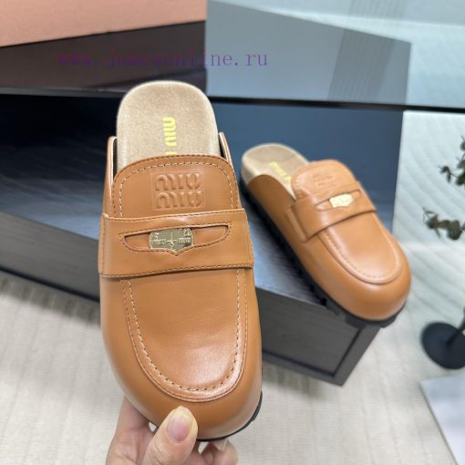 Top Miu Miu 24 Spring/Summer/Low Heel Baotou Muller Slippers are indeed more stunning on the1eqgtdes - Image 8