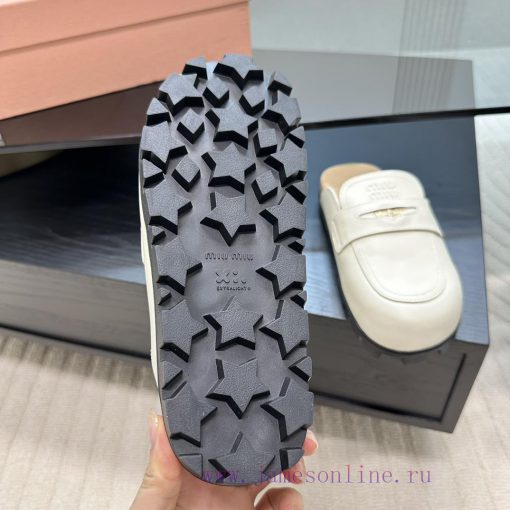 Top Miu Miu 24 Spring/Summer/Low Heel Baotou Muller Slippers are indeed more stunning on thei6qs294g - Image 9