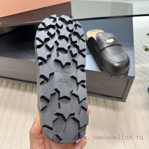 Top Miu Miu 24 Spring/Summer/Low Heel Baotou Muller Slippers are indeed more stunning on thekud4kljw - Image 9