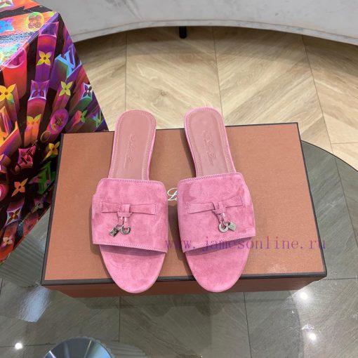 Loro Pia * a slippers are made of top-notch Italian cashmere, retro elegant, low-key, luxuriiyktpaj4