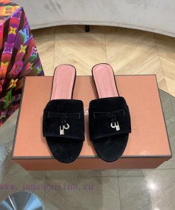 Loro Pia * a slippers are made of top-notch Italian cashmere, retro elegant, low-key, luxuriele0fnoh