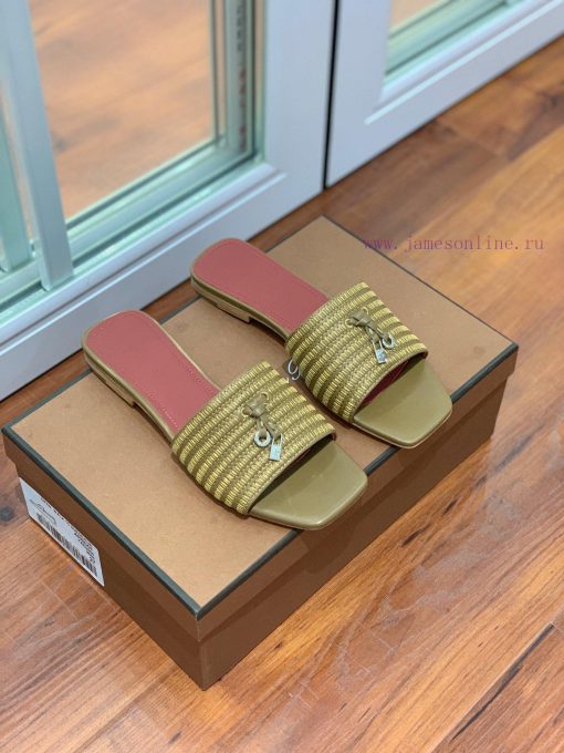 Loro Pian * Prightly Charms series slippersMaterial and fabric: Original cowhide, leather li38bt5tbj - Image 4