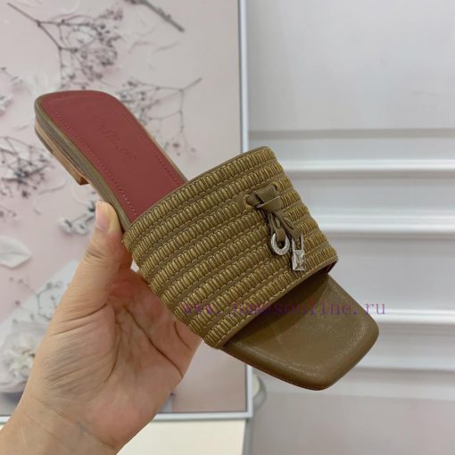 Loro Pian * Prightly Charms series slippersMaterial and fabric: Original cowhide, leather li38bt5tbj - Image 6