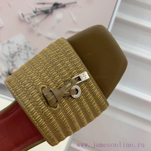 Loro Pian * Prightly Charms series slippersMaterial and fabric: Original cowhide, leather li38bt5tbj - Image 8