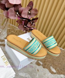 Top tierDIOR2024/𝐒𝐧𝐞𝐰 Spring/Summer New Product Thick Bottom Color blocked Slippers DIOR Dioafsas17f
