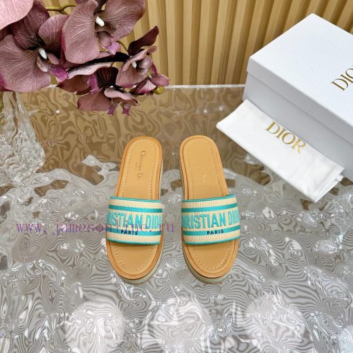 Top tierDIOR2024/𝐒𝐧𝐞𝐰 Spring/Summer New Product Thick Bottom Color blocked Slippers DIOR Dioafsas17f - Image 5
