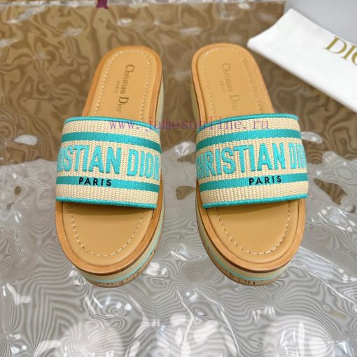 Top tierDIOR2024/𝐒𝐧𝐞𝐰 Spring/Summer New Product Thick Bottom Color blocked Slippers DIOR Dioafsas17f - Image 6
