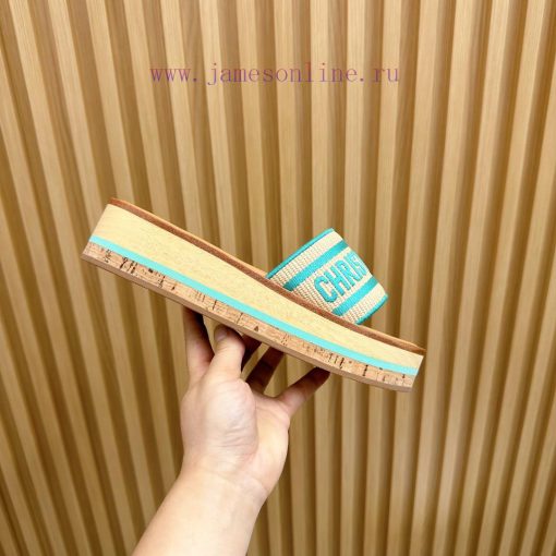Top tierDIOR2024/𝐒𝐧𝐞𝐰 Spring/Summer New Product Thick Bottom Color blocked Slippers DIOR Dioafsas17f - Image 10