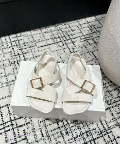 Couple styleLOEWE 24/Spring/Summer New Cross Leather Wrap Boken Shoes Beach Shoes Cool Slippx0ozjy1p