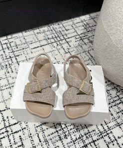 Couple styleLOEWE 24/Spring/Summer New Cross Leather Wrap Boken Shoes Beach Shoes Cool Slippc1c9wq5o