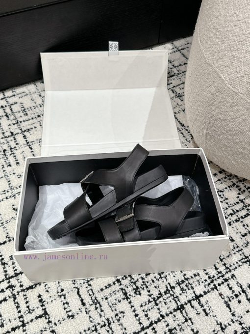 Couple styleLOEWE 24/Spring/Summer New Cross Leather Wrap Boken Shoes Beach Shoes Cool Slipp803pluz8 - Image 7