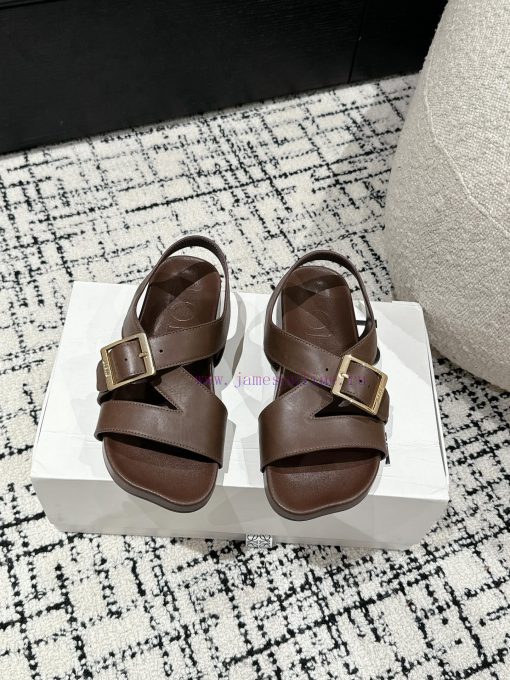 Couple styleLOEWE 24/Spring/Summer New Cross Leather Wrap Boken Shoes Beach Shoes Cool Slipp1ntqqni3