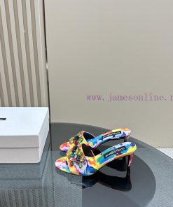 DOLCE&GABBANA women's rhinestone slippers with gold identification nameplateSole leather out5013iqw5