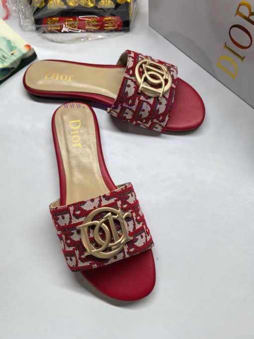 2024 Dior new women's flat slippers Fashionable and innovative Simplicity and grandeur withofela85x9 - Image 3