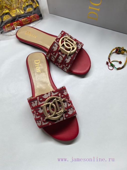 2024 Dior new women's flat slippers Fashionable and innovative Simplicity and grandeur withofela85x9 - Image 10