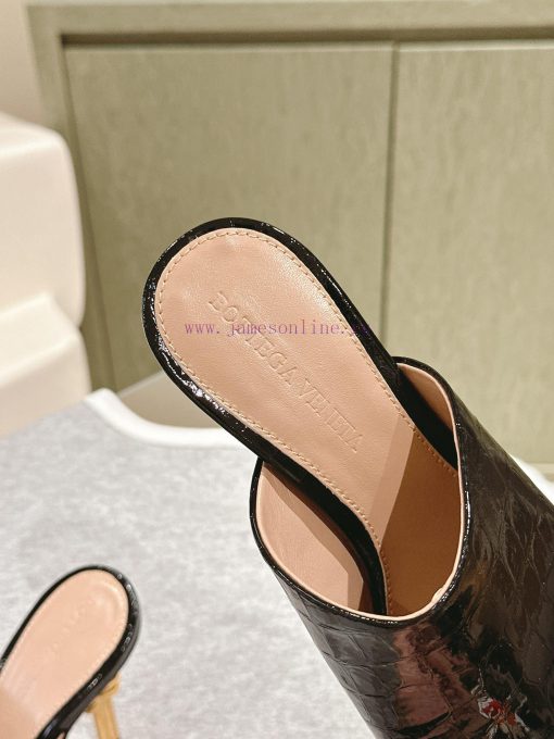 | ²⁰²4 𝐬𝐬  🤍🤎 BV Knot series metal heel slippers with high heels~Original version and 8.5 1:k77554iy - Image 5