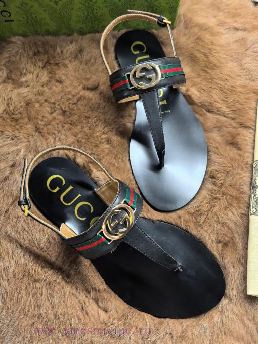 GucciGucci 󾓩󾓩 2024 flat bottom women's slippers, top of the line in the market, synchronizedwzbv0131 - Image 8