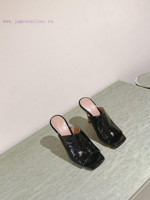 | ²⁰²4 𝐬𝐬  🤍🤎 BV Knot series metal heel slippers with high heels~Original version and 8.5 1:k77554iy - Image 8