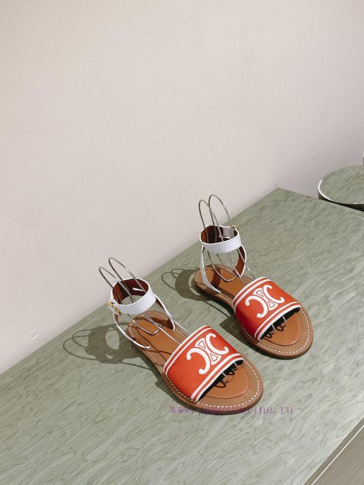 | ²⁰²4 𝐬𝐬  🤍🤎CELINE's new popular Arc de Triomphe British style flat sandals and slippers2r3fxv54 - Image 8