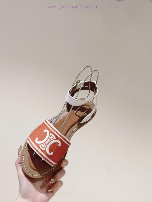 | ²⁰²4 𝐬𝐬  🤍🤎CELINE's new popular Arc de Triomphe British style flat sandals and slippers2r3fxv54 - Image 10