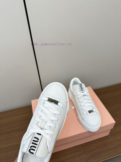 Miumiu Miumiu 🧡 2024 new top casual white shoesNew release of casual white shoes and hard goqohwvpx3 - Image 7