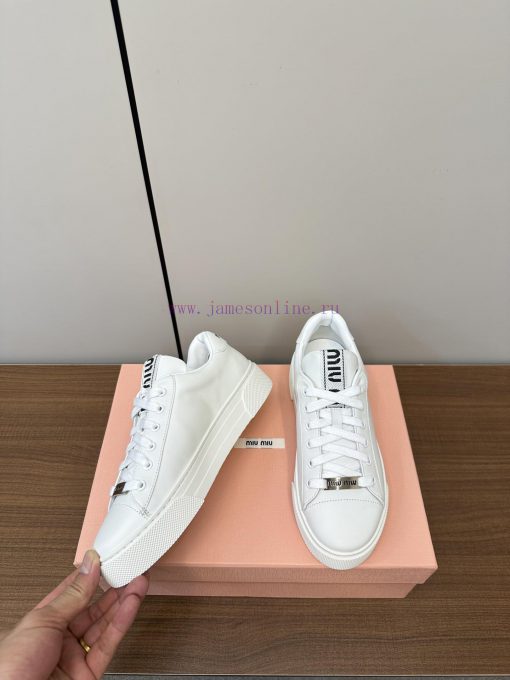 Miumiu Miumiu 🧡 2024 new top casual white shoesNew release of casual white shoes and hard goqohwvpx3 - Image 8