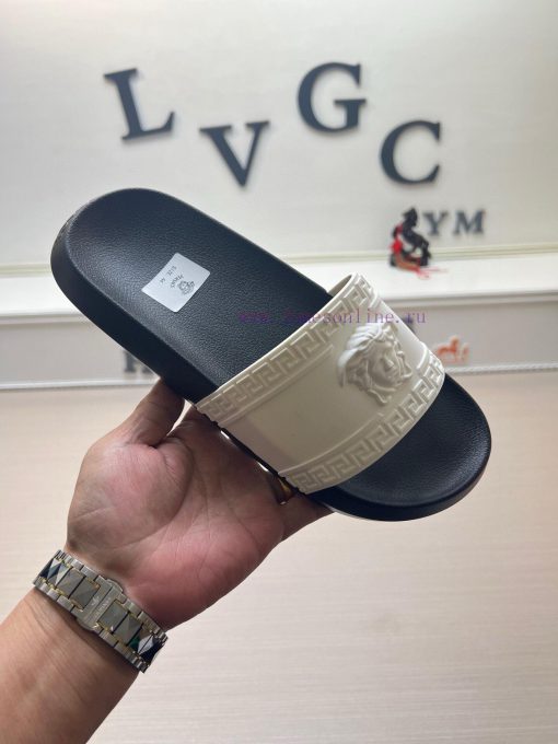 Versace slippers men's high-end brand official website 11 latest masterpiece original mold cq4s59uef - Image 2