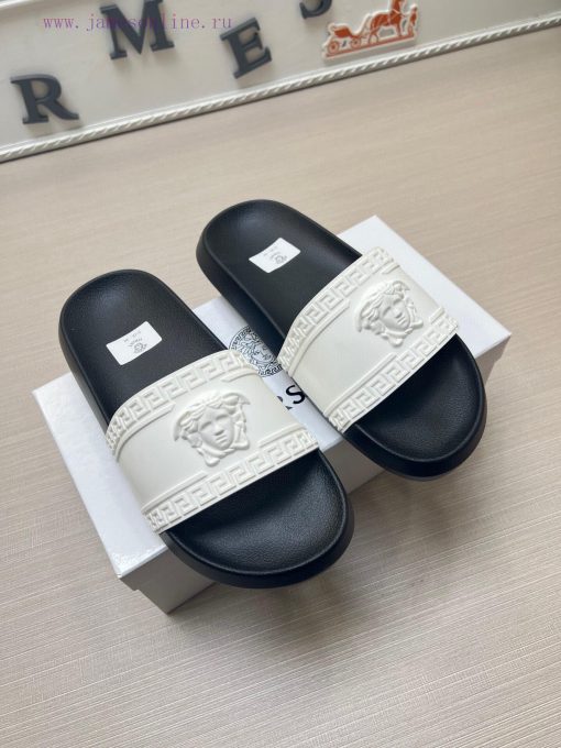 Versace slippers men's high-end brand official website 11 latest masterpiece original mold cq4s59uef - Image 4