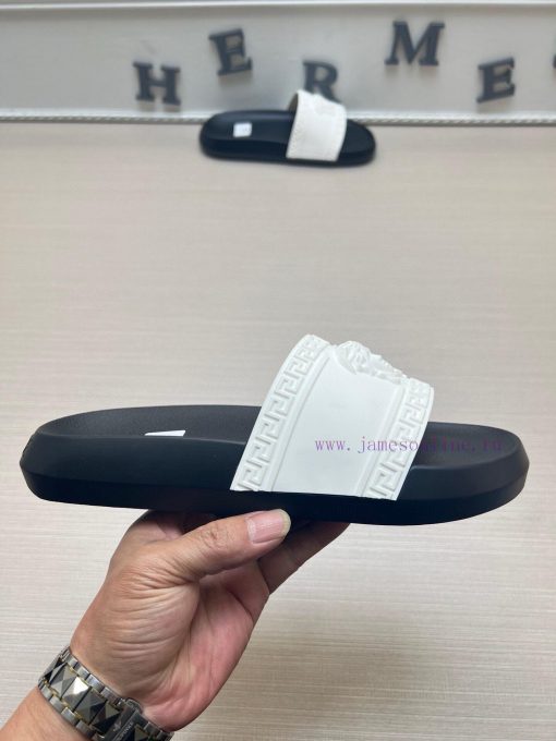 Versace slippers men's high-end brand official website 11 latest masterpiece original mold cq4s59uef - Image 6
