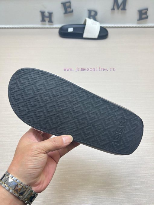 Versace slippers men's high-end brand official website 11 latest masterpiece original mold cq4s59uef - Image 10