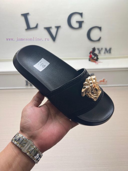 Versace slippers men's high-end brand official website 11 latest masterpiece original mold c5sbscdg9