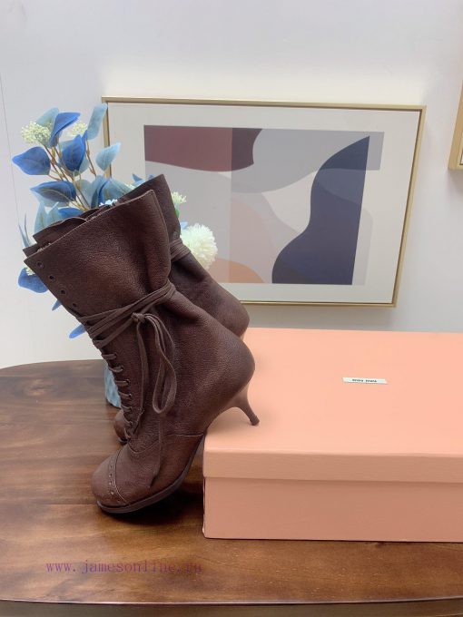 𝐌𝐢𝐮𝐌𝐢𝐮 Purchasing grade autumn and winter latest popular bootsNew runway style short boots wr3g4dekb - Image 6