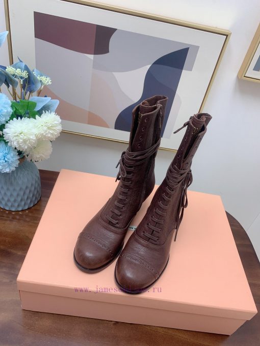 𝐌𝐢𝐮𝐌𝐢𝐮 Purchasing grade autumn and winter latest popular bootsNew runway style short boots wr3g4dekb - Image 7