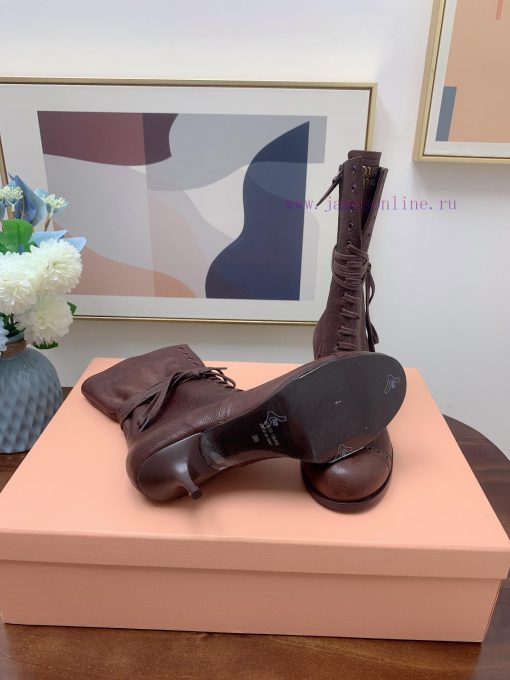 𝐌𝐢𝐮𝐌𝐢𝐮 Purchasing grade autumn and winter latest popular bootsNew runway style short boots wr3g4dekb - Image 10