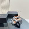 Black Color 380ALAIA24 spring/summer silver metallic suede sandals have insights into women'n9jhxxm0