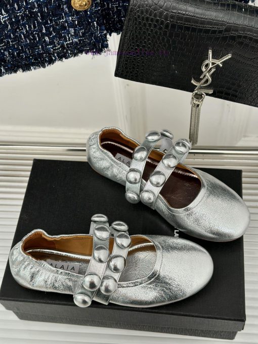 AlAIA | Classic retro pearl Mary Jane shoes from AlAIAFull of girlish style, with both moder621lzpra - Image 4