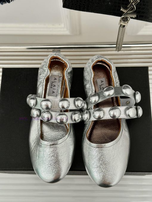AlAIA | Classic retro pearl Mary Jane shoes from AlAIAFull of girlish style, with both moder621lzpra - Image 5