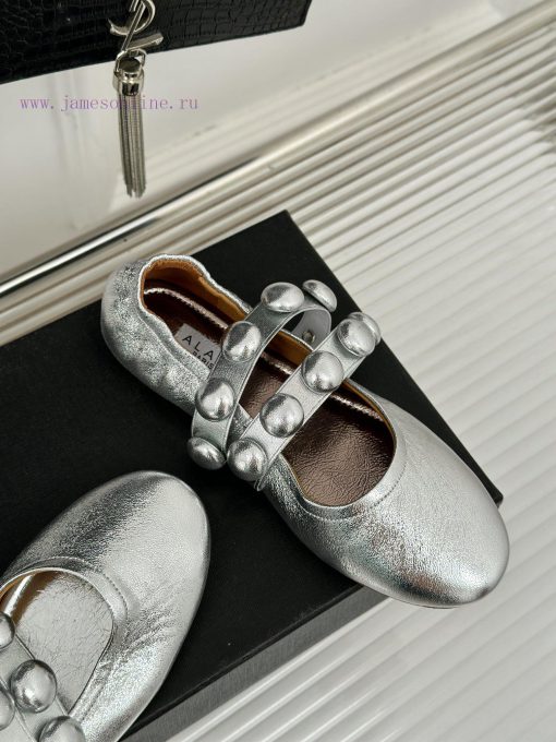 AlAIA | Classic retro pearl Mary Jane shoes from AlAIAFull of girlish style, with both moder621lzpra - Image 6