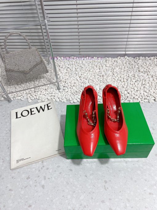 Bottega Veneta 24 new BV small square chain high heels single shoe◾ Shoe upper made of cowhibbinjg9e - Image 2