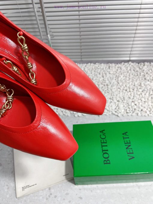 Bottega Veneta 24 new BV small square chain high heels single shoe◾ Shoe upper made of cowhibbinjg9e - Image 9