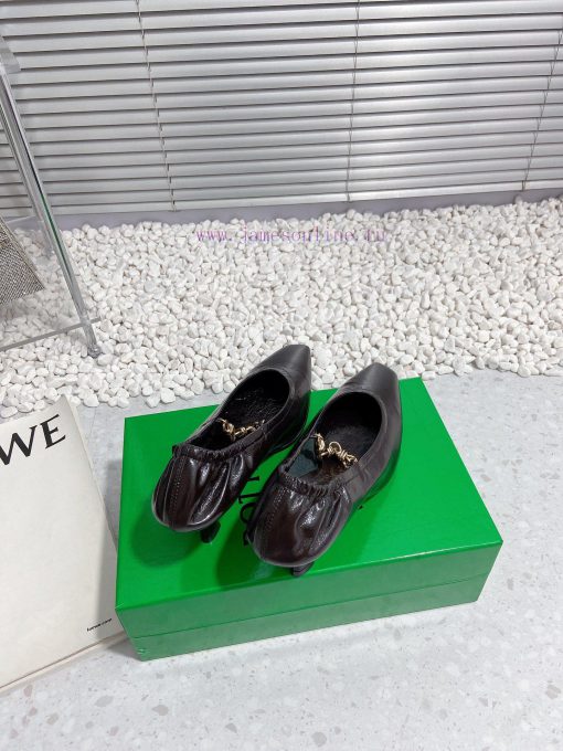 Bottega Veneta 24 new BV small square chain high heels single shoe◾ Shoe upper made of cowhi4drhui07 - Image 5
