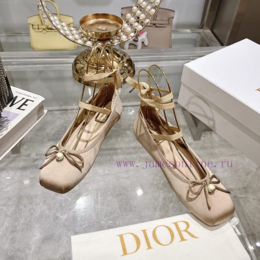 Top versionDior 2024's new and most beautiful ballet shoes 🩰 The Rice noodles satin surface s2wdxgll - Image 3