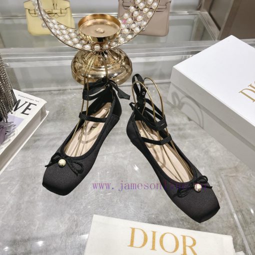 Top versionDior 2024's new and most beautiful ballet shoes 🩰 The Rice noodles satin surface l2w58haa - Image 3