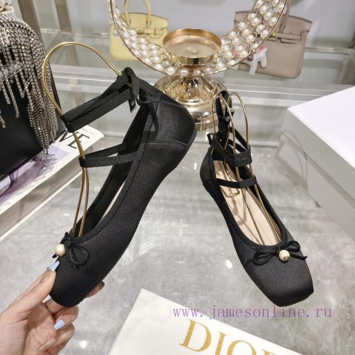 Top versionDior 2024's new and most beautiful ballet shoes 🩰 The Rice noodles satin surface l2w58haa - Image 5
