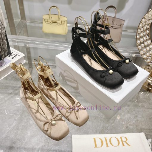 Top versionDior 2024's new and most beautiful ballet shoes 🩰 The Rice noodles satin surface s2wdxgll - Image 10